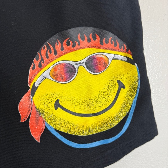 Market Smiley Dont Happy Be Worry Shorts Size XXL - Picture 2 of 7